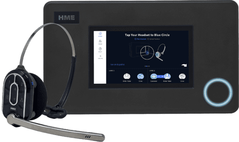 Image of a drive-thru headset and base station